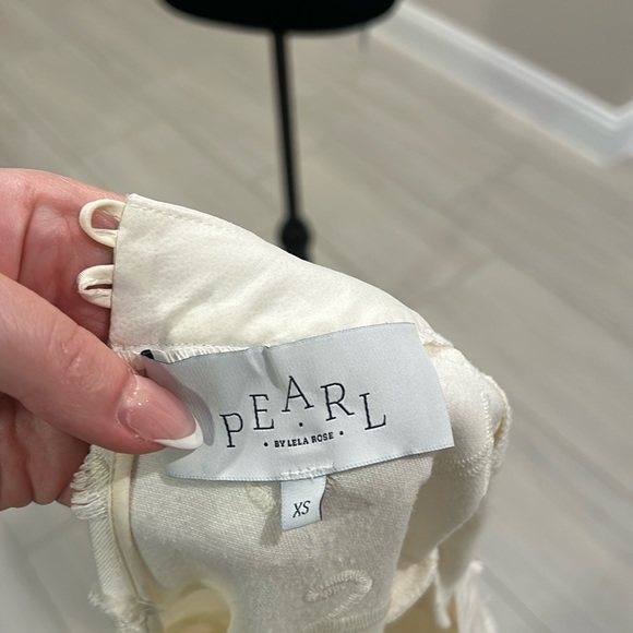 Pearl by Lela Rose cream embroidered top - Picture 5 of 8